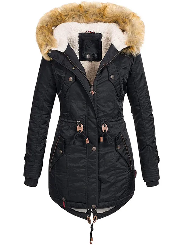 Warm Ladies Winter Jacket Teddy Fur Winter Coat Parka