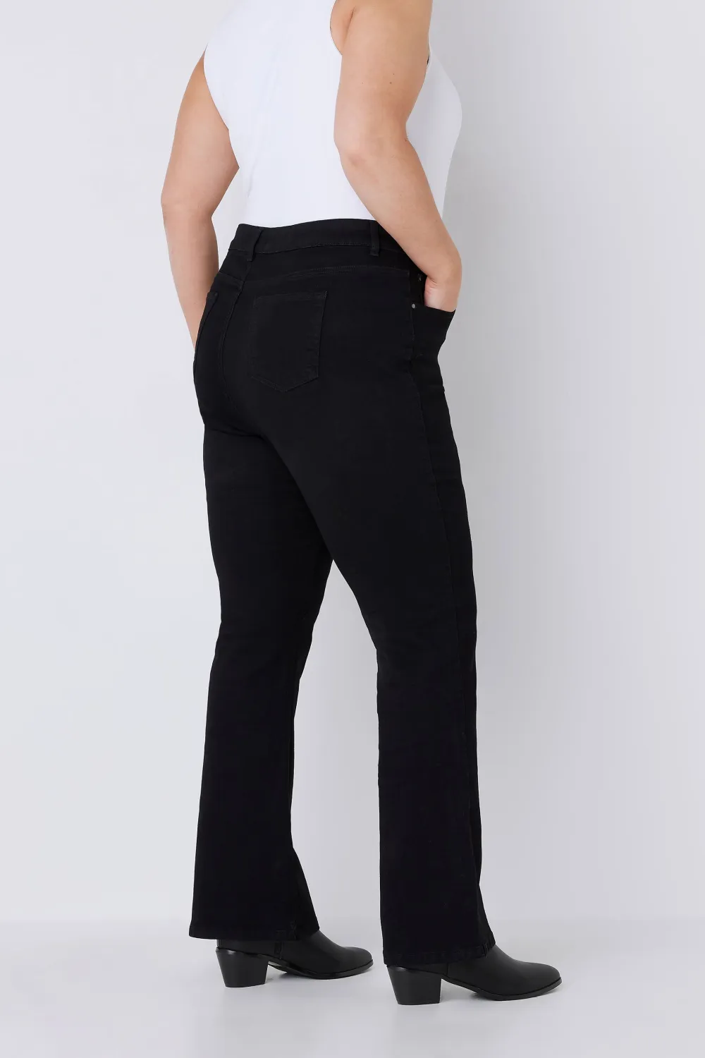 EVANS Curve Fit Black Bootcut Jeans