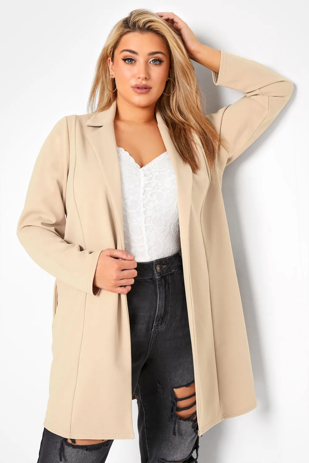 YOURS Curve Hot Pink Longline Blazer