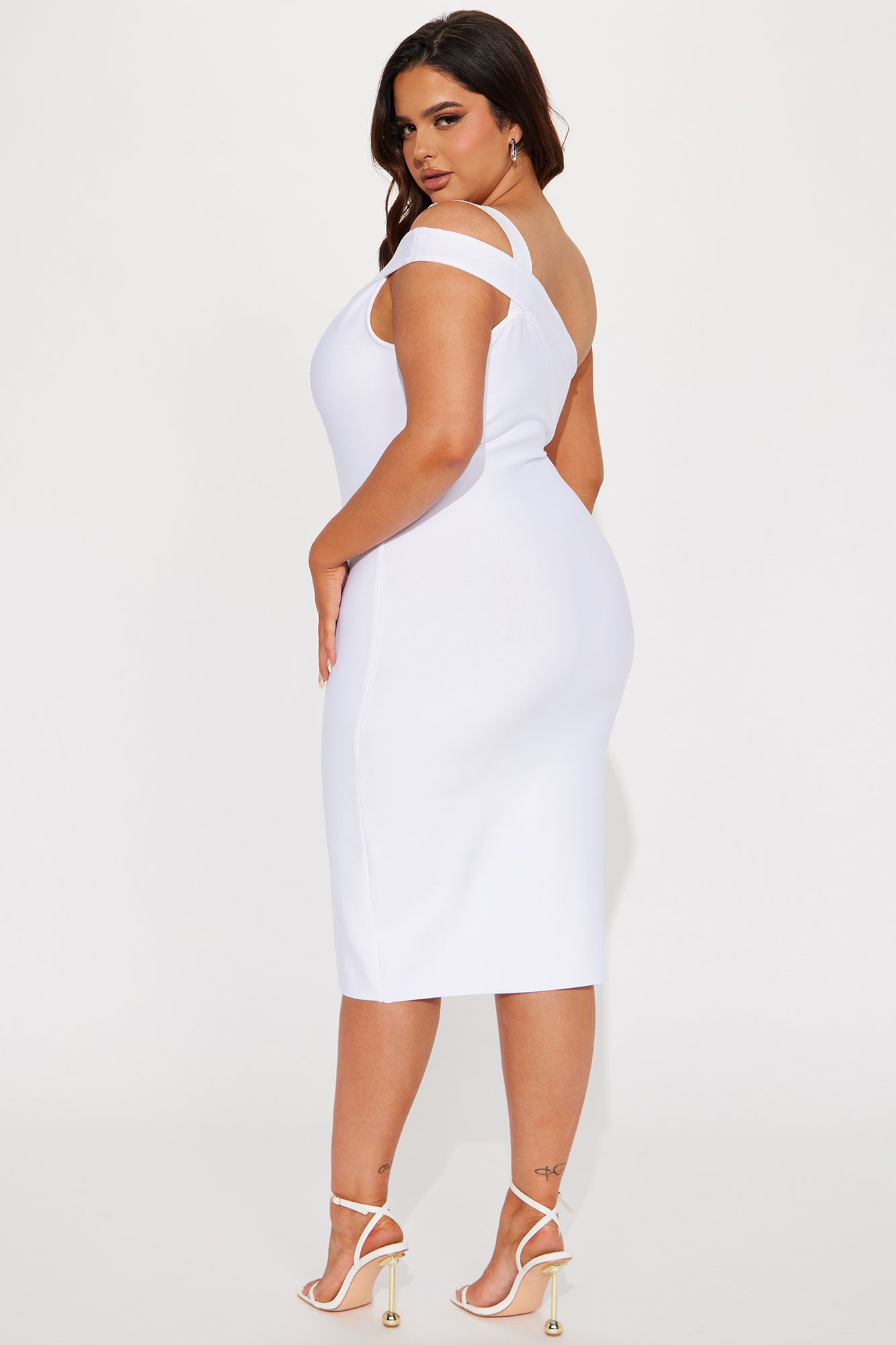 Josephine Bandage Midi Dress - White