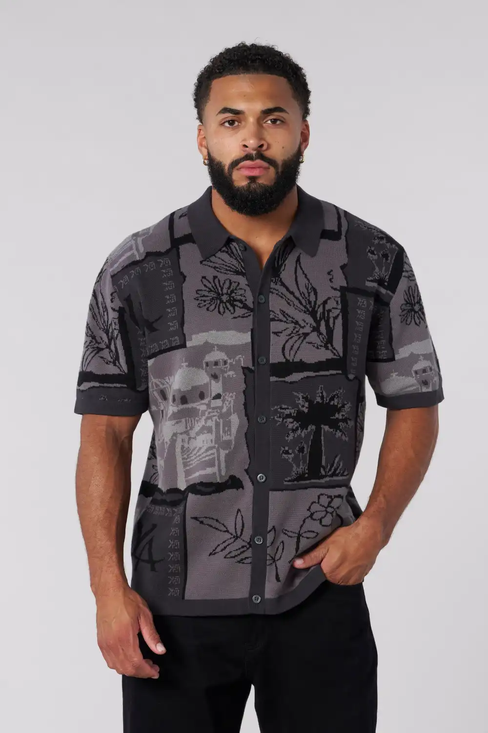 4081 - Knitted button up Shirts