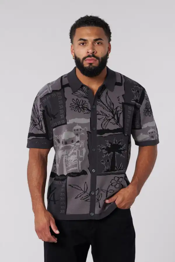 4081 - Knitted button up Shirts