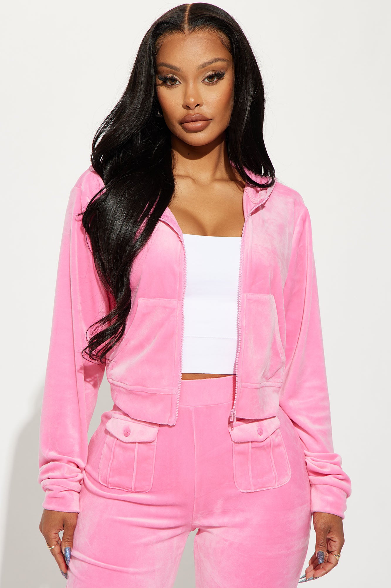My Favorite Velour Pant Set - Pink