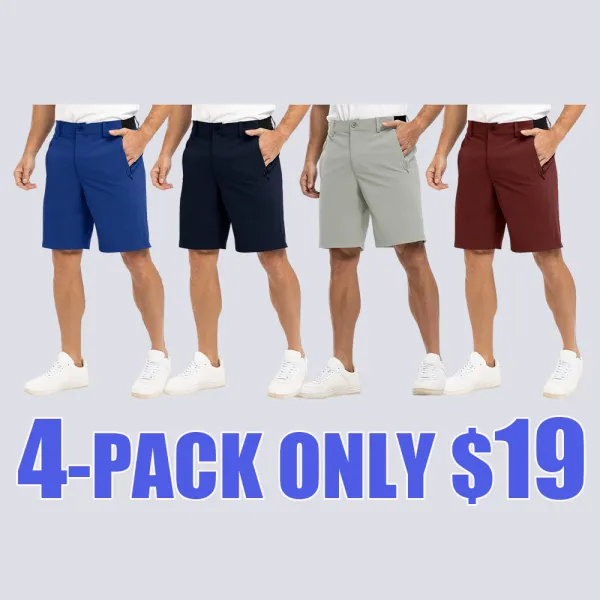 Men's Stretch Waist Golf & Work Shorts – Quick-Dry, Lightweight, 3 Pockets