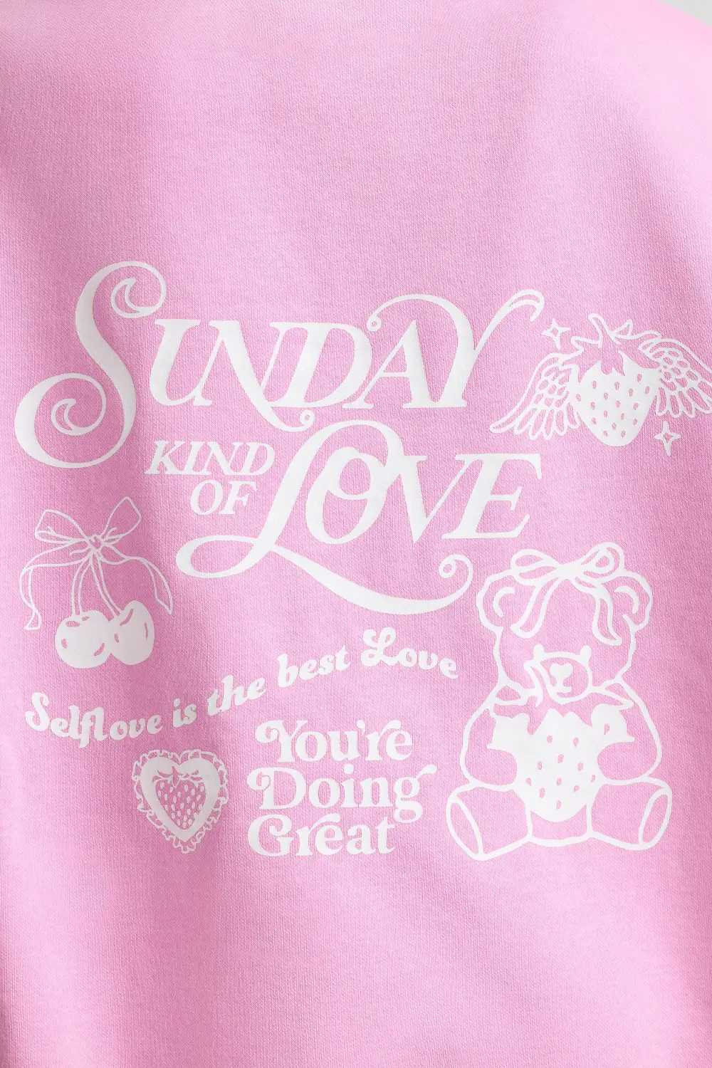 Sunday Love - Oversized Hoodie in Bubblegum Pink