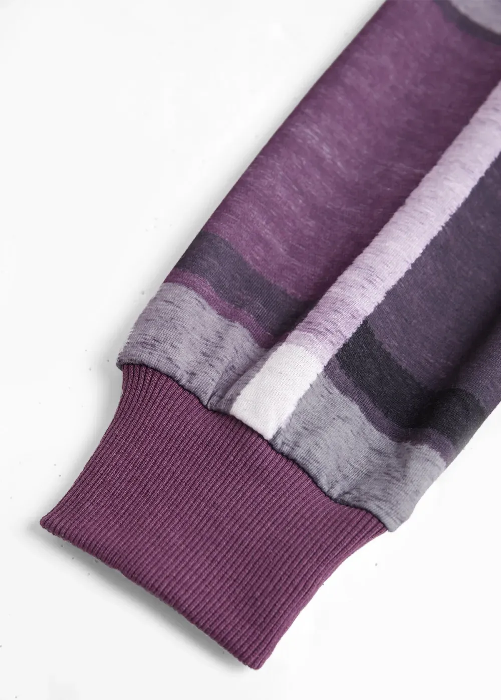 Purple Zipper Plaid Long Sleeve Stand Collar Jacket