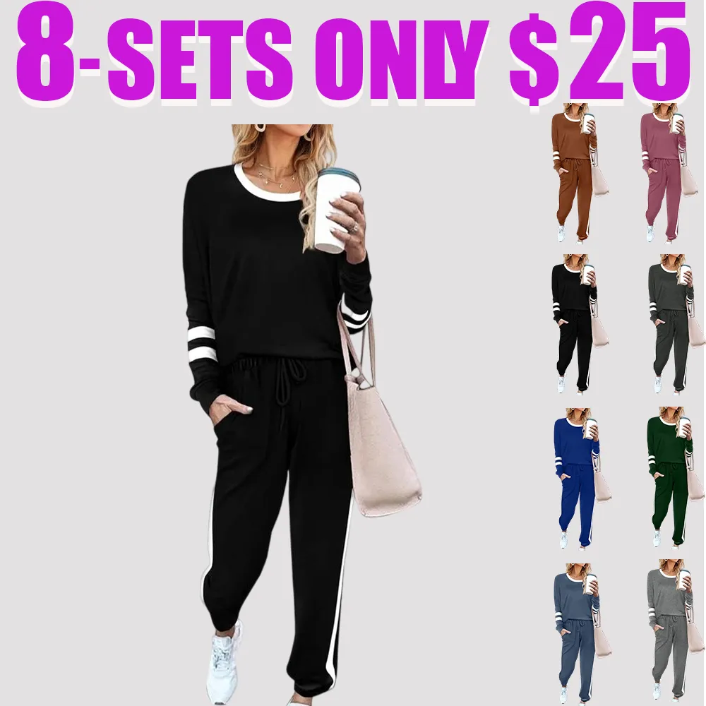 Sweatsuit for Women 2 Piece Outfits for Womens Crewneck Sweatshirts Pullover