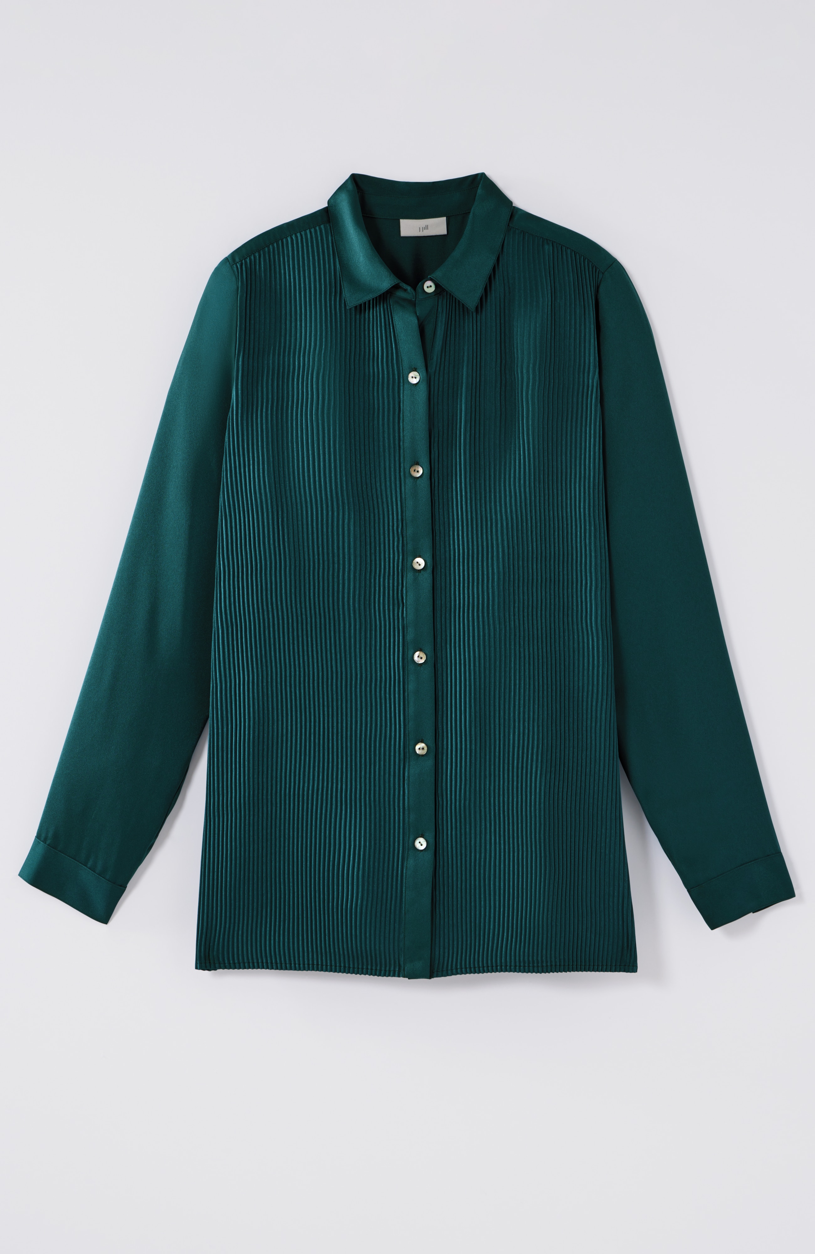 Pleated Satin Shirt