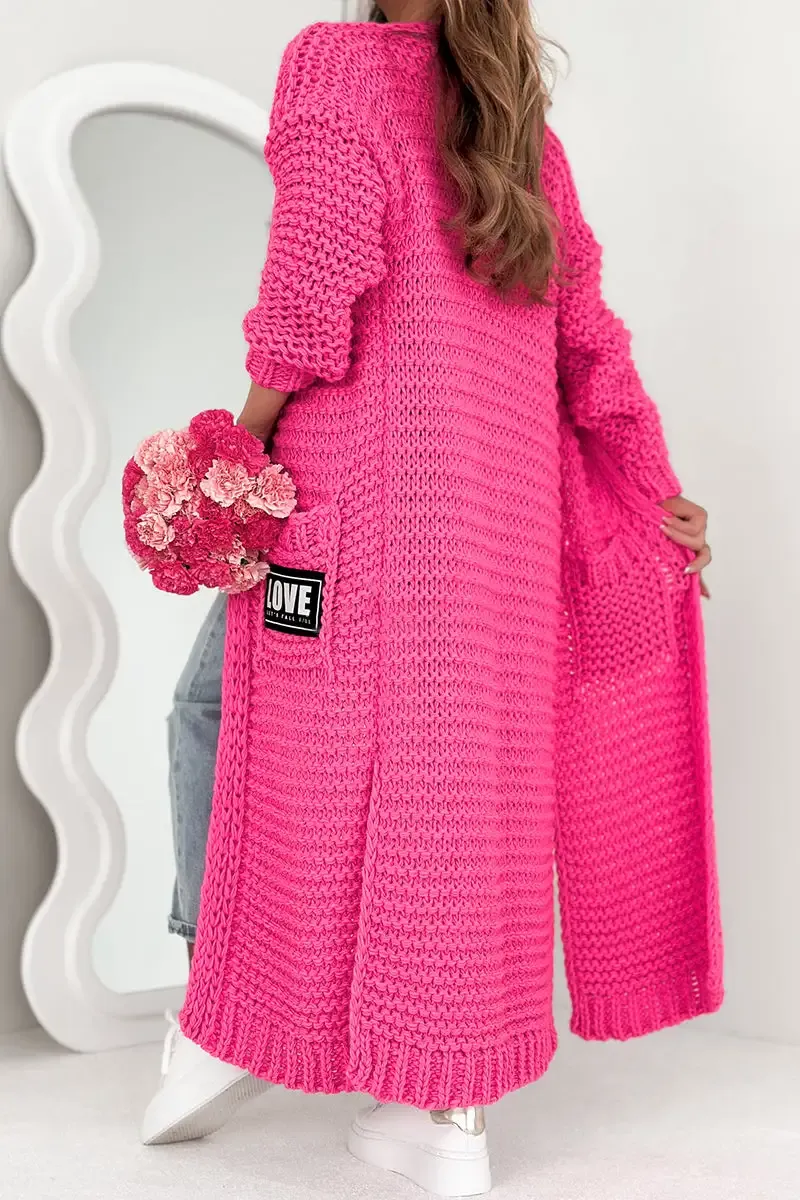 Women's Knitted Casual Long Cardigan
