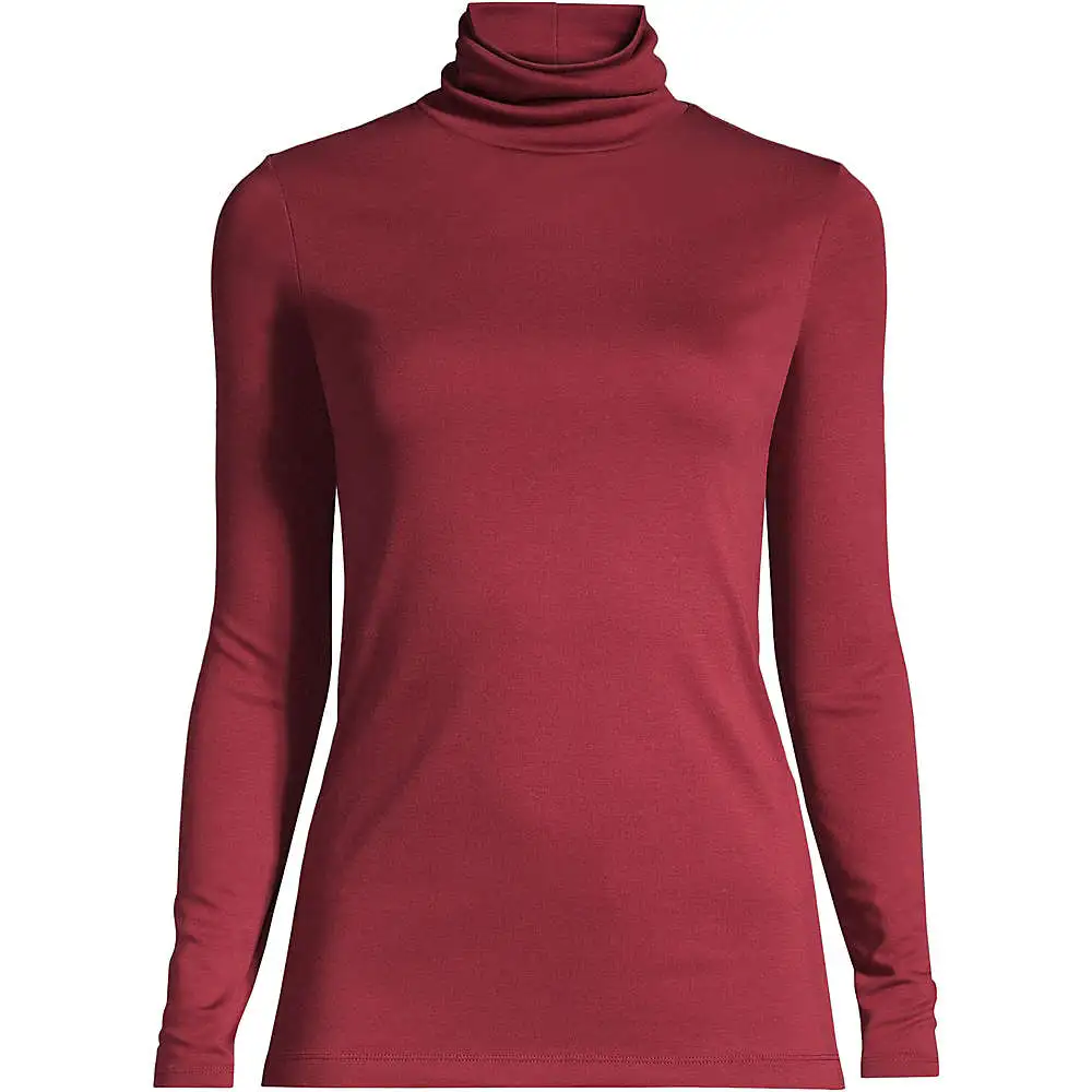 Women's Supima Cotton Fitted Long Sleeve Turtleneck