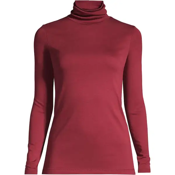Women's Supima Cotton Fitted Long Sleeve Turtleneck