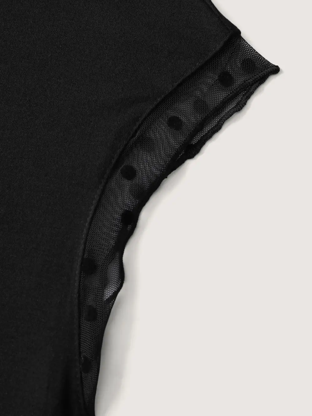 Soft Polka Dots Sheer A-Line Sleep Dress