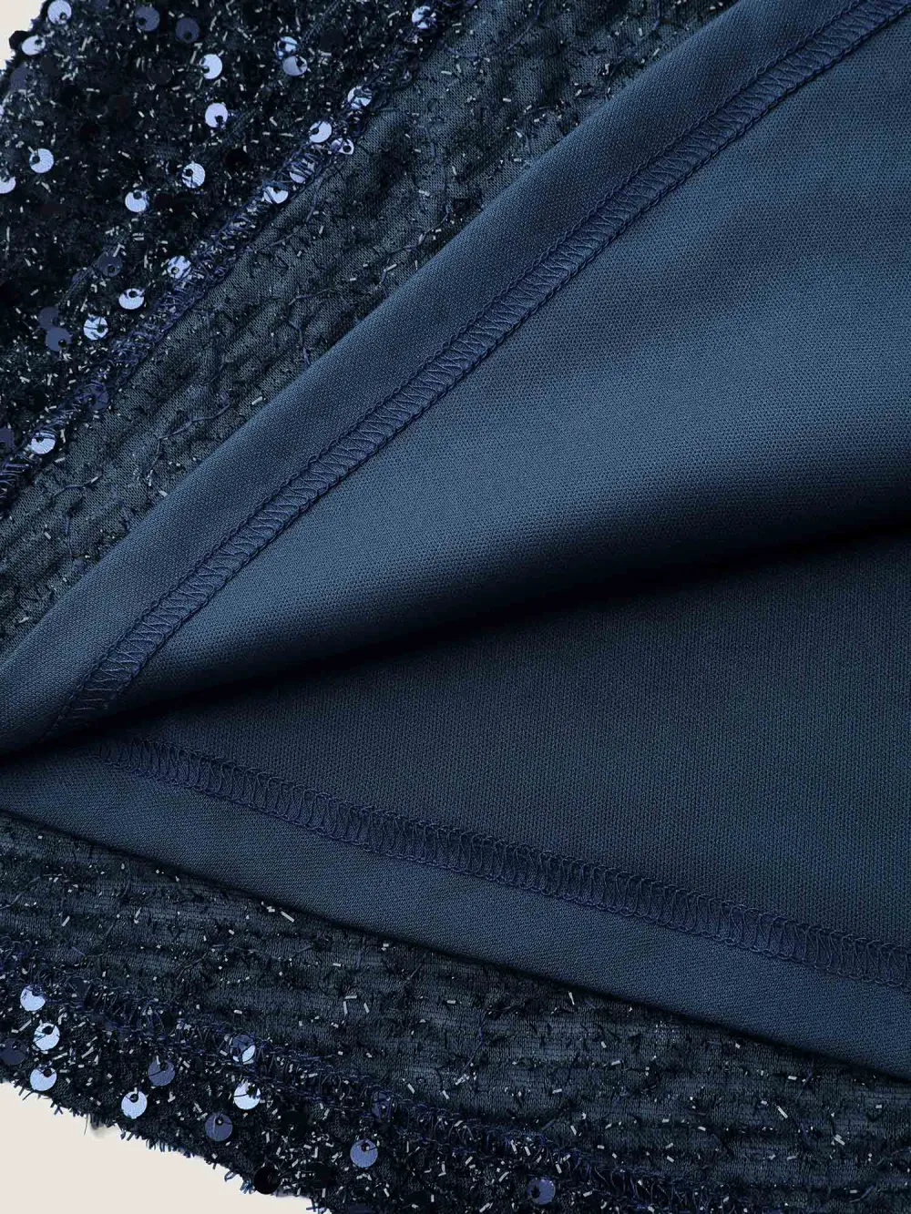 Shimmery Sequin Shirred Waist Midi Skirt