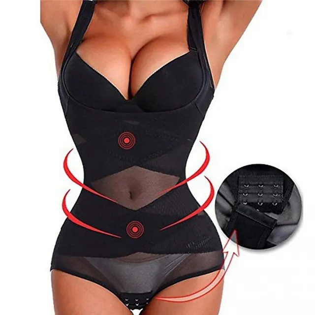 Corset Women's Bodysuits Shapewears Home Office Christmas Bed Plus Size Black Purple Apricot Sport Seamless Sexy Buckle Seamed Criss Cross Classic Tummy Control Solid Color Pure Color Summer Spring