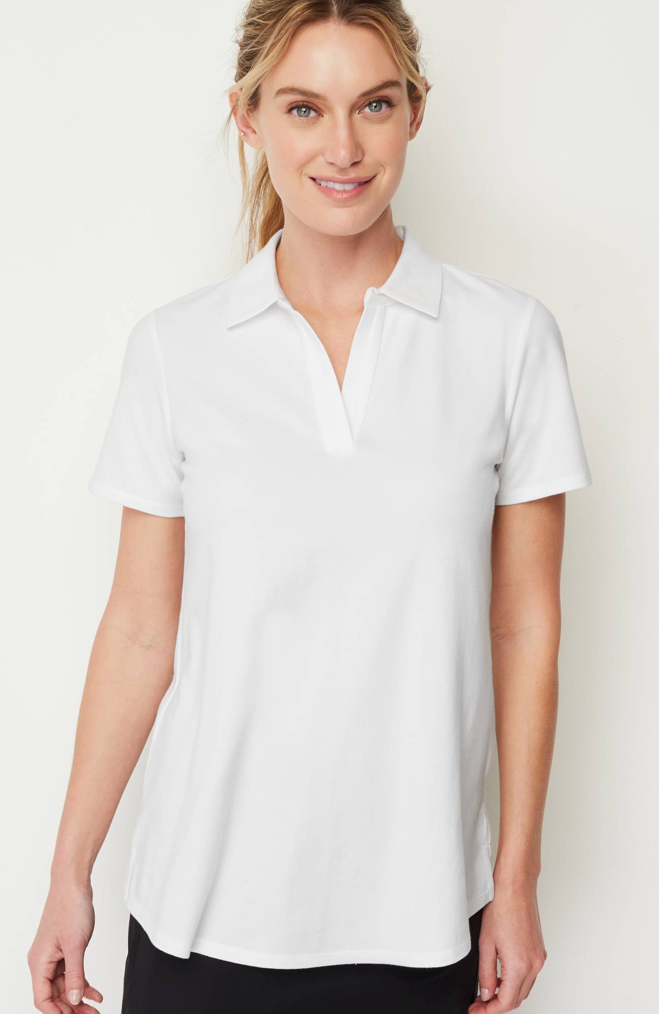fit cotton-stretch polo shirt