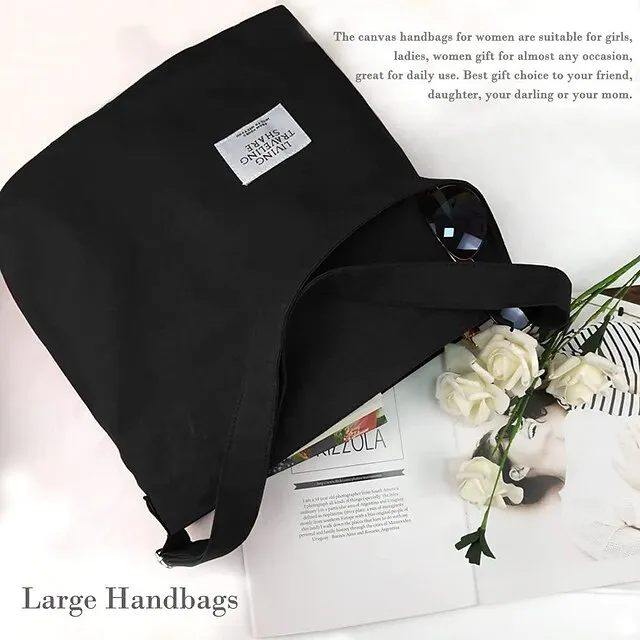 Canvas Tote Bag For Women Retro Large Size Canvas Shoulder Bag Hobo Crossbody Handbag Casual Tote For Shopping And Travel