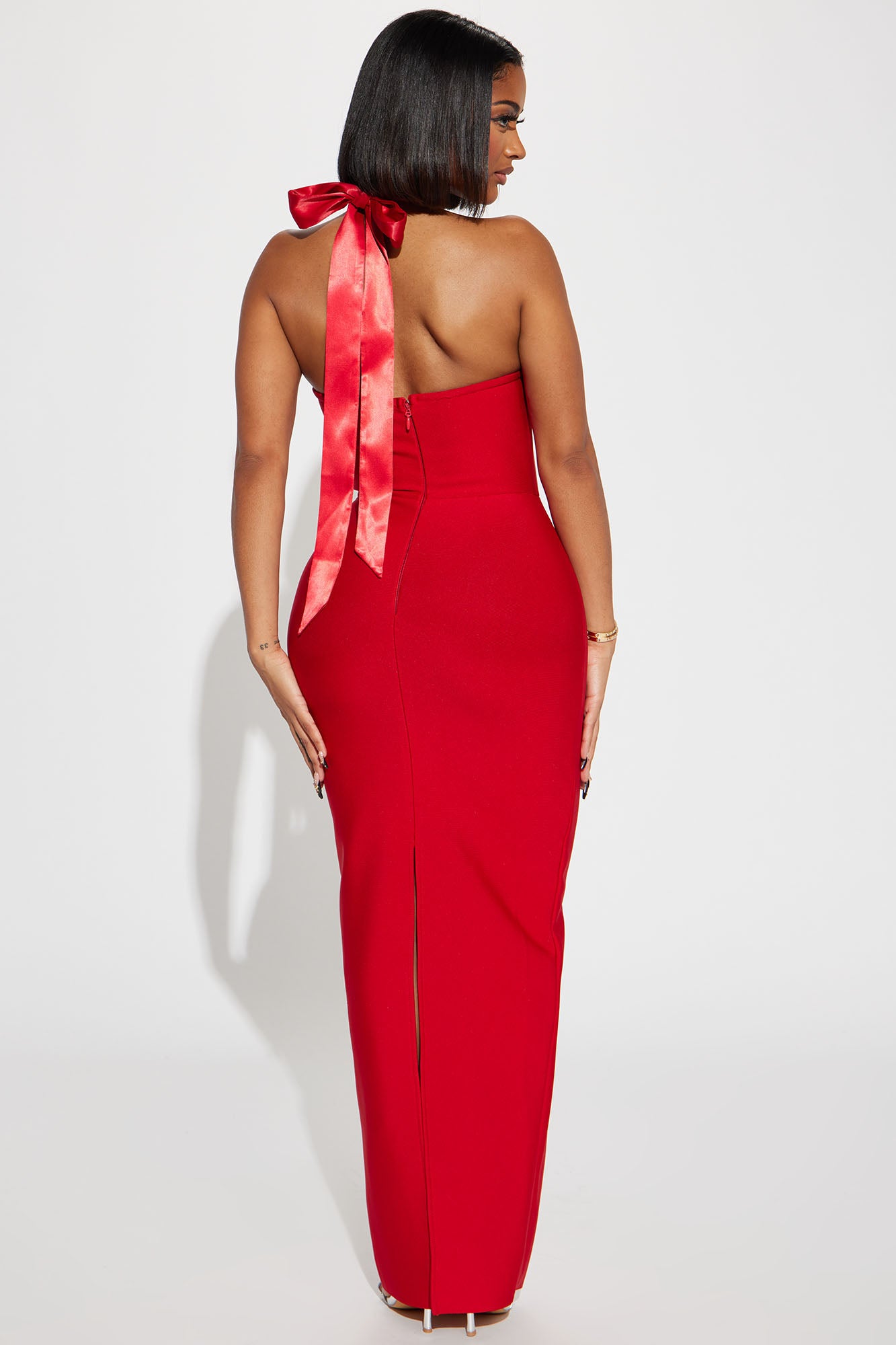 Divine Bandage Maxi Dress - Red