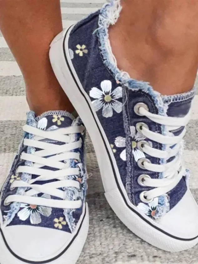 All Season Canvas Sneaker Heel Casual Flats（⚡Clearance Sale）