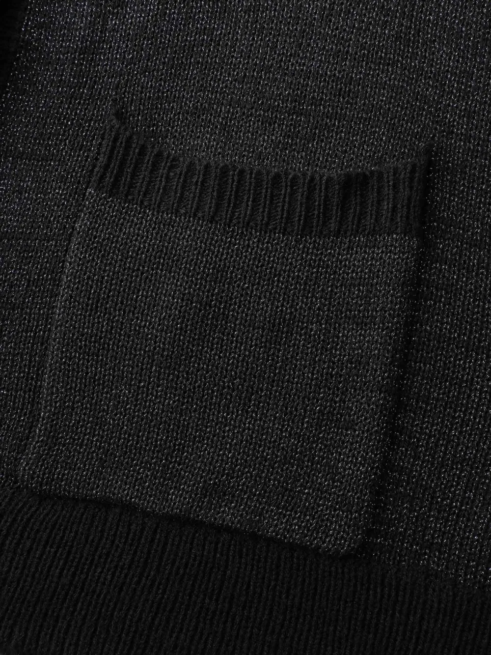 Patch Pockets Textured Button Knit Cardigan