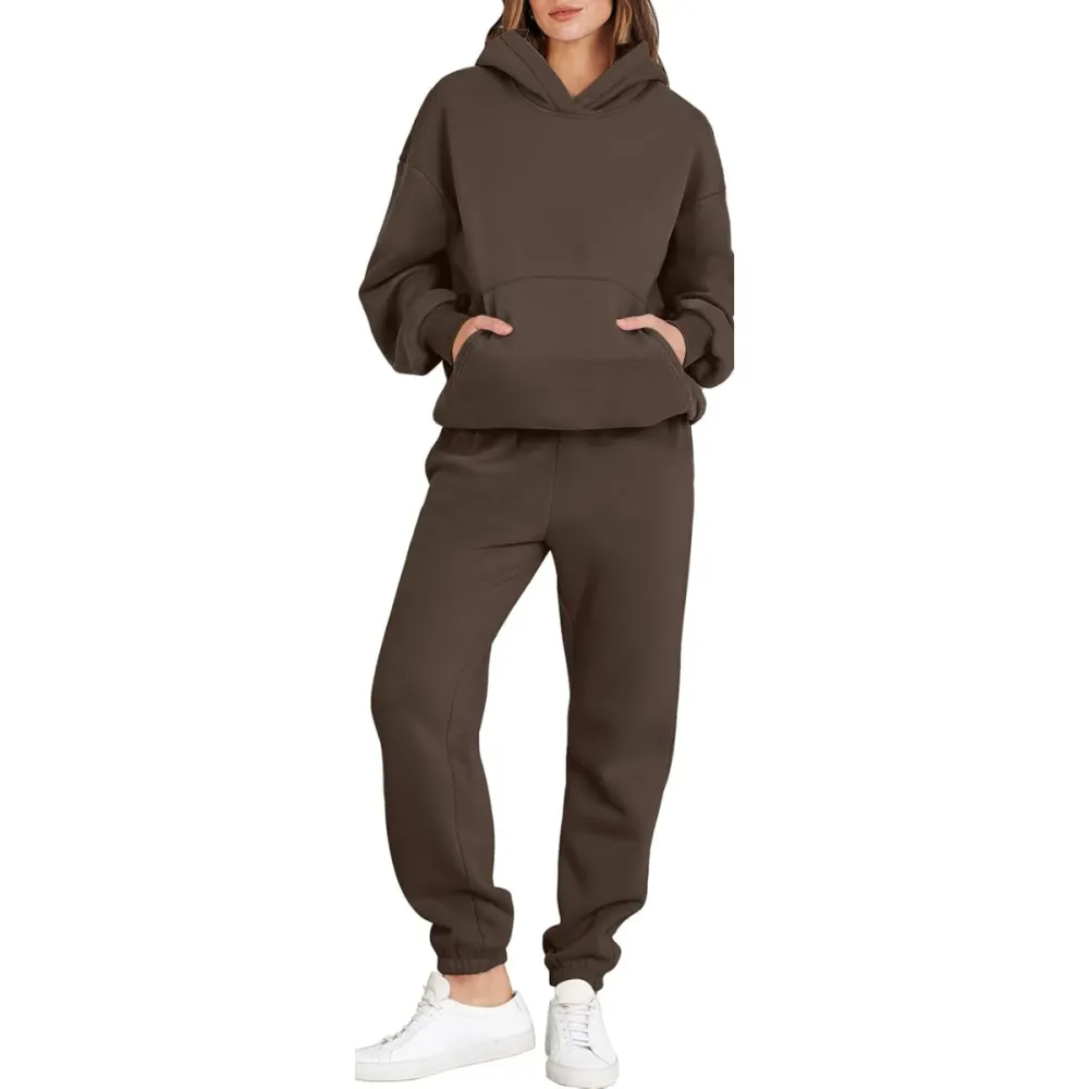 Womens 2 Piece Outfits Lounge Hoodie Oversized Sweatshirt Jogger Sweatpants