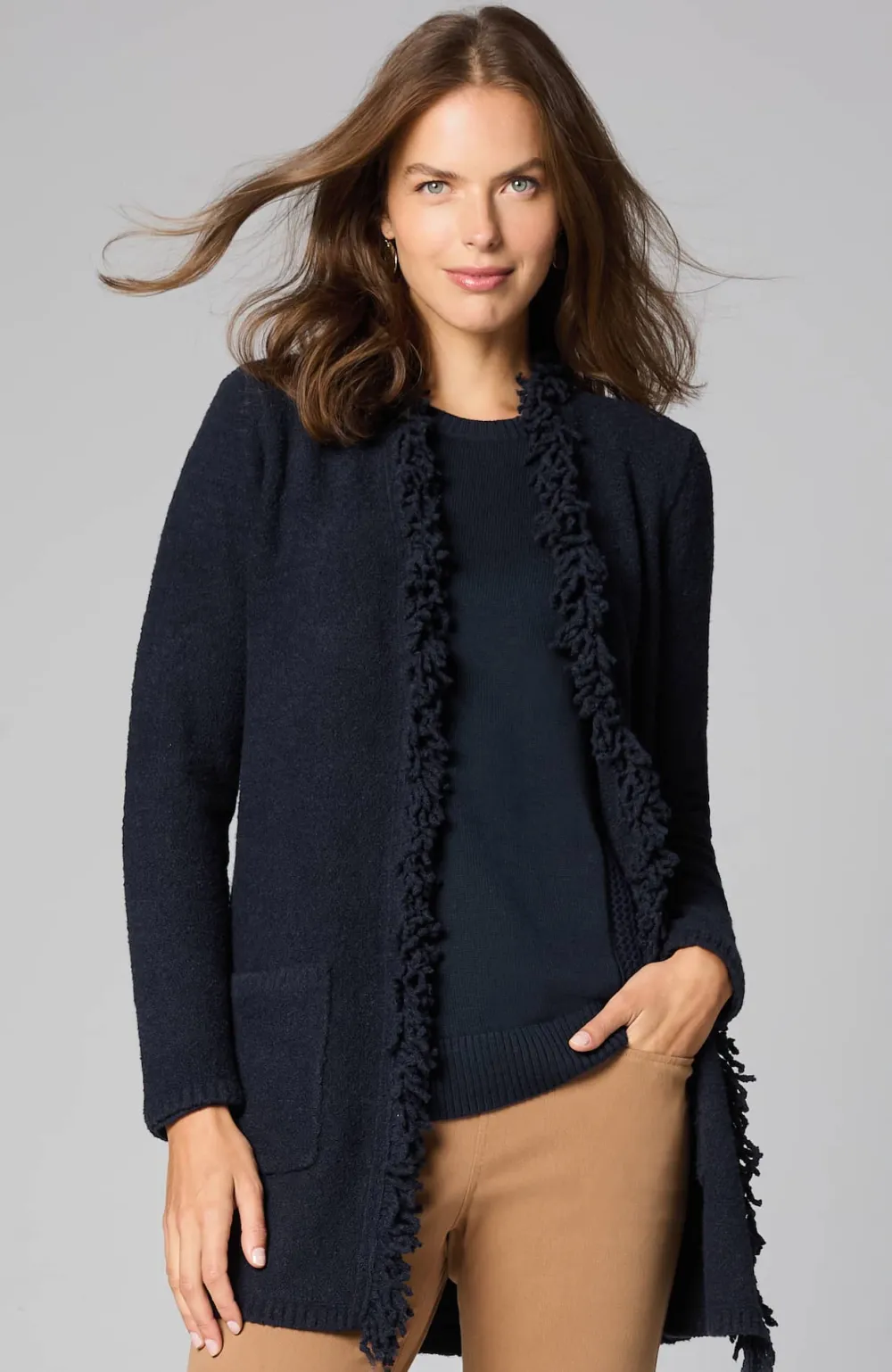 Long Fringe Cardi