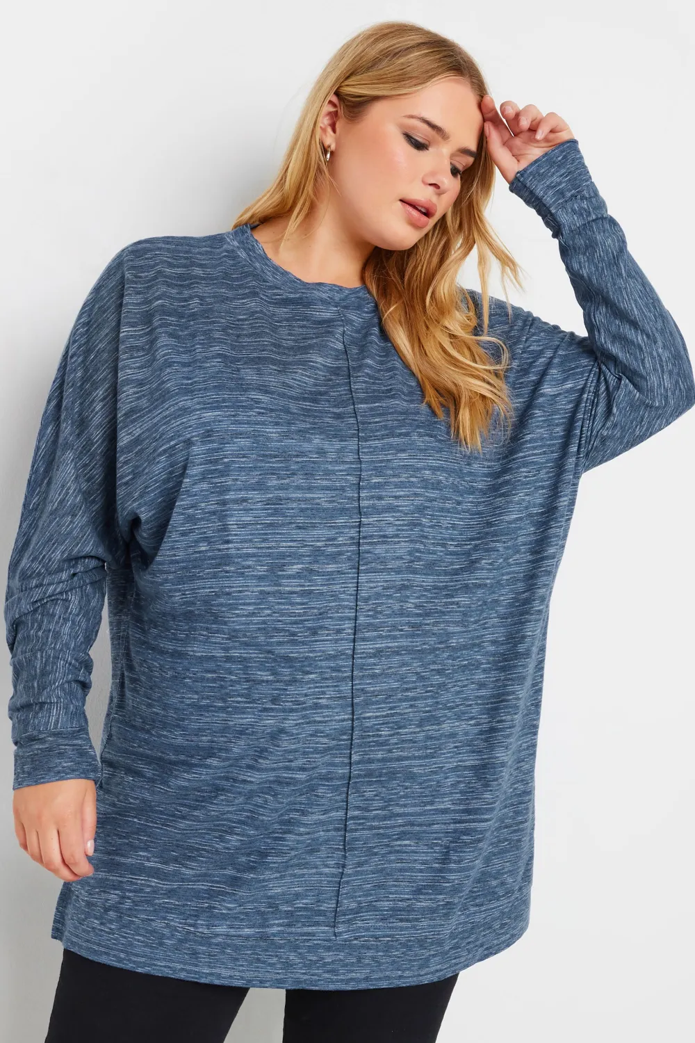 YOURS LUXURY Curve Grey Front Seam Detail Jumper