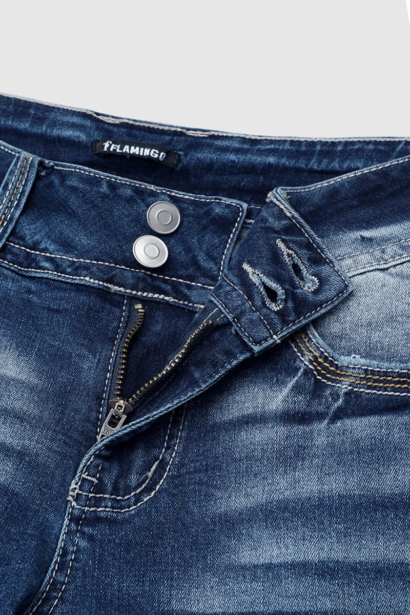 90s Vintage Slant Pocket Bootcut Jeans