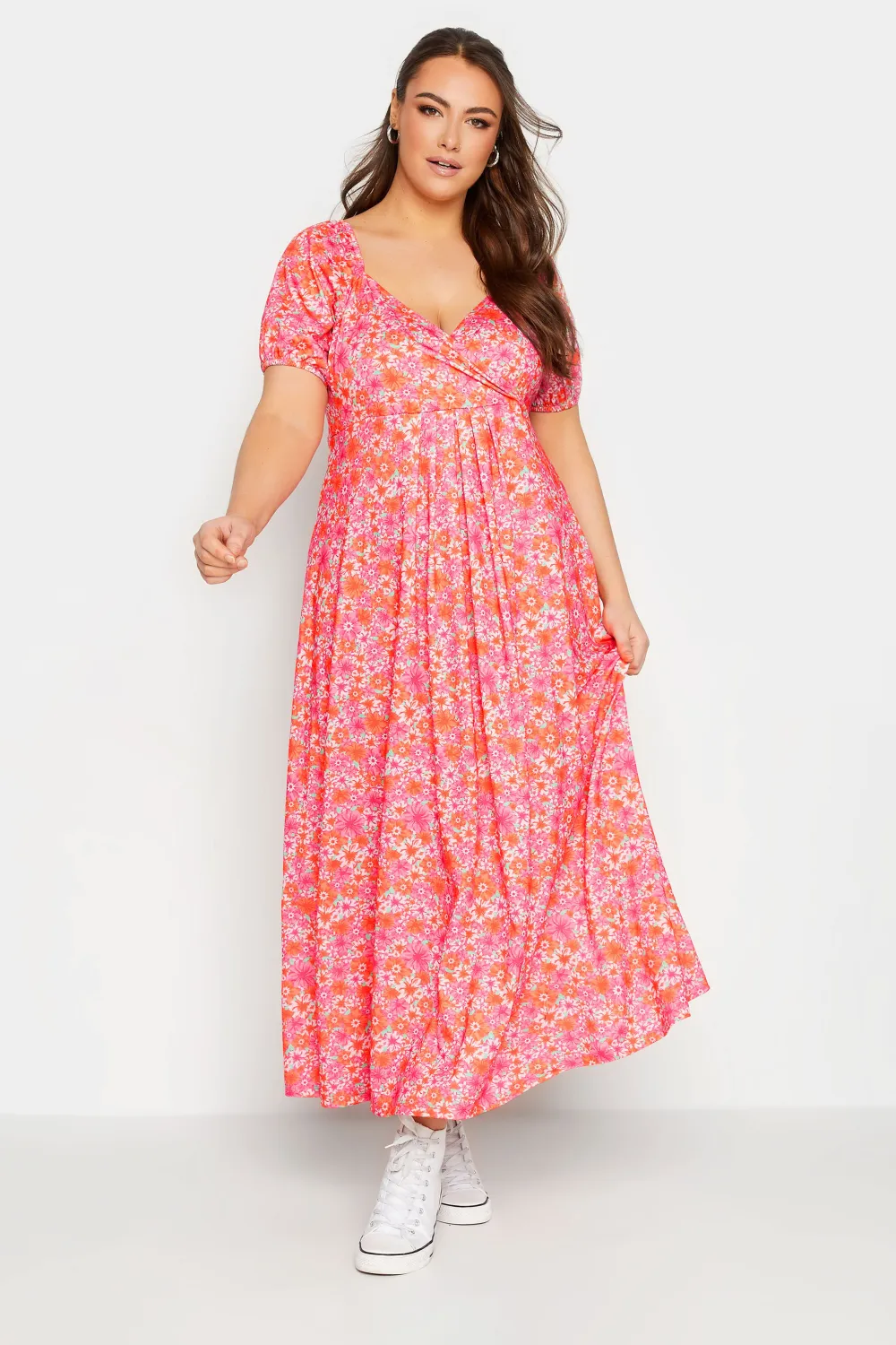 YOURS Curve Green Wrap Maxi Dress