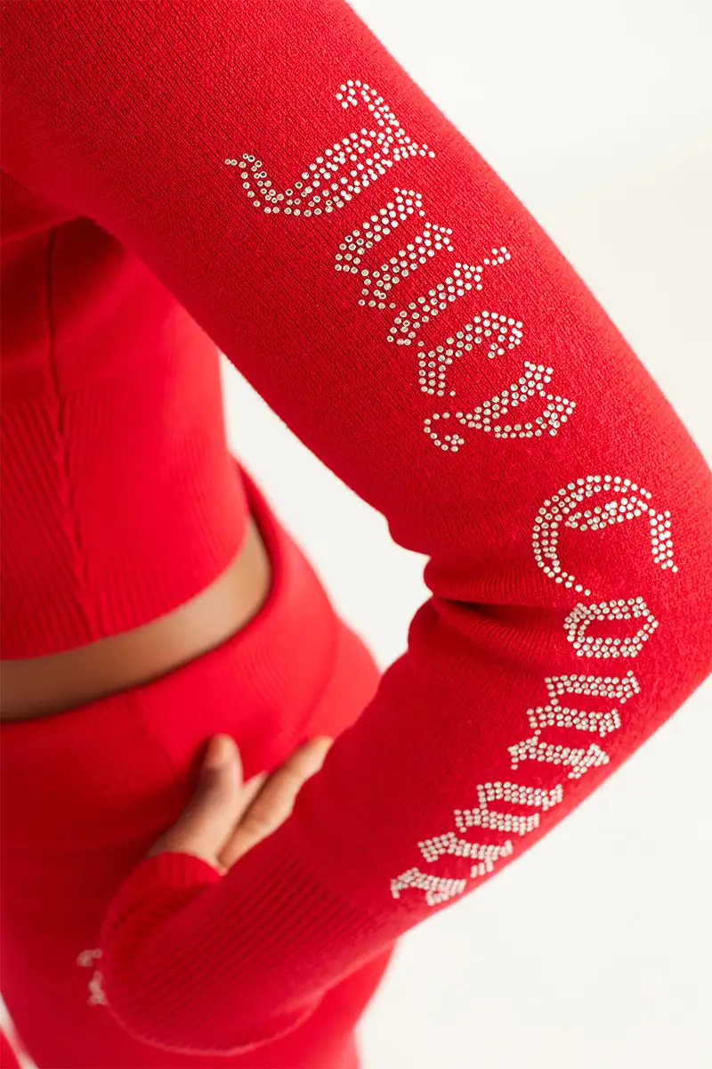 Small Bling Knit Cropped Jacket