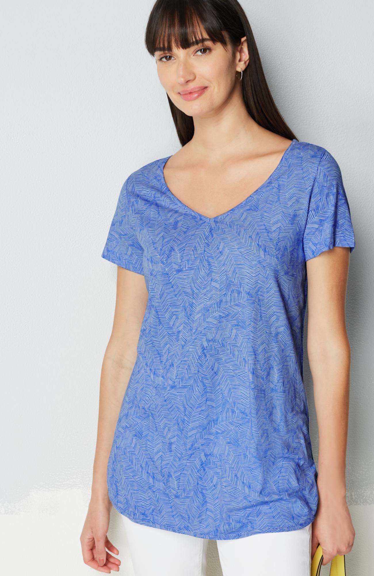 cotton and tencelâ¢ modal shirttail tunic