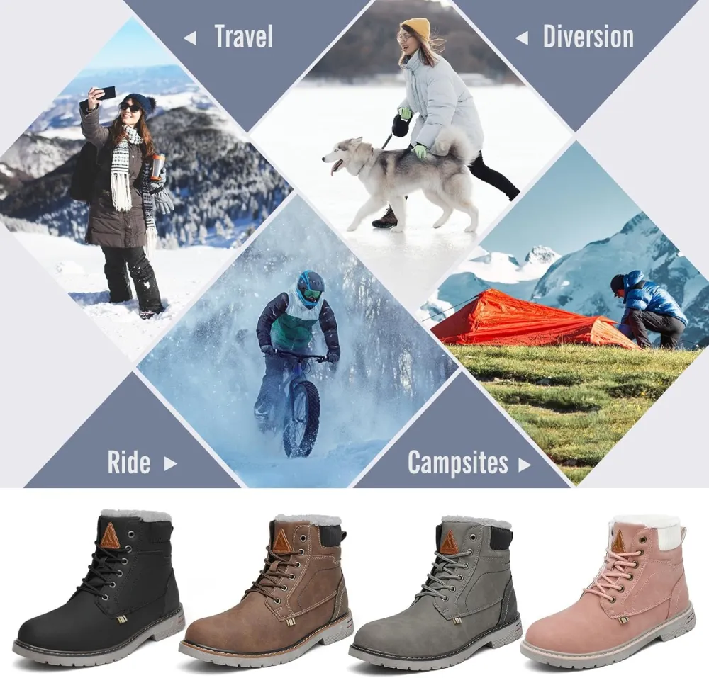 Winter Snow Boots for Men and Women | Water Resistant, Anti-Slip, Warm Lined
