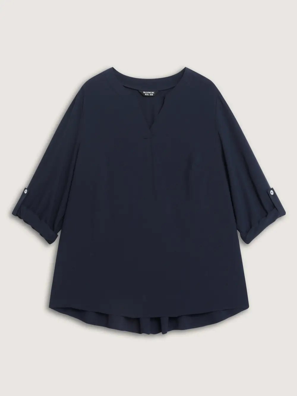 Tab Sleeve Button Back Detail Blouse