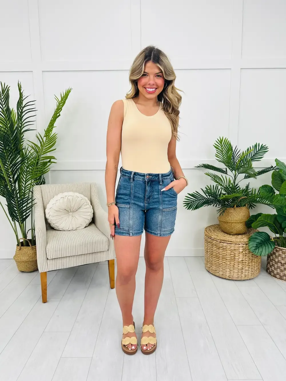 Judy Blue Get It Done Utility Shorts