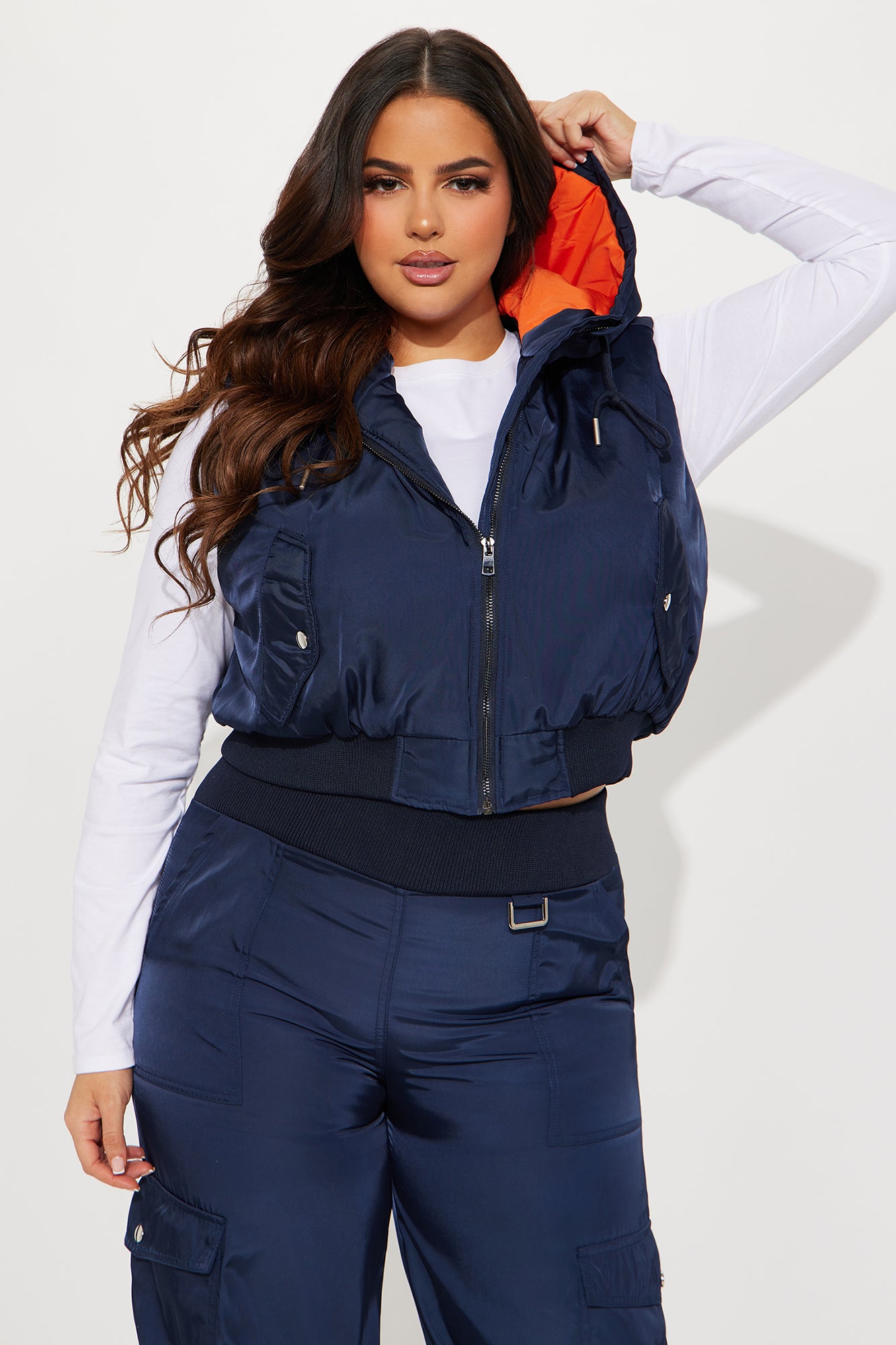 Give Me A Call Windbreaker Pant Set - Navy