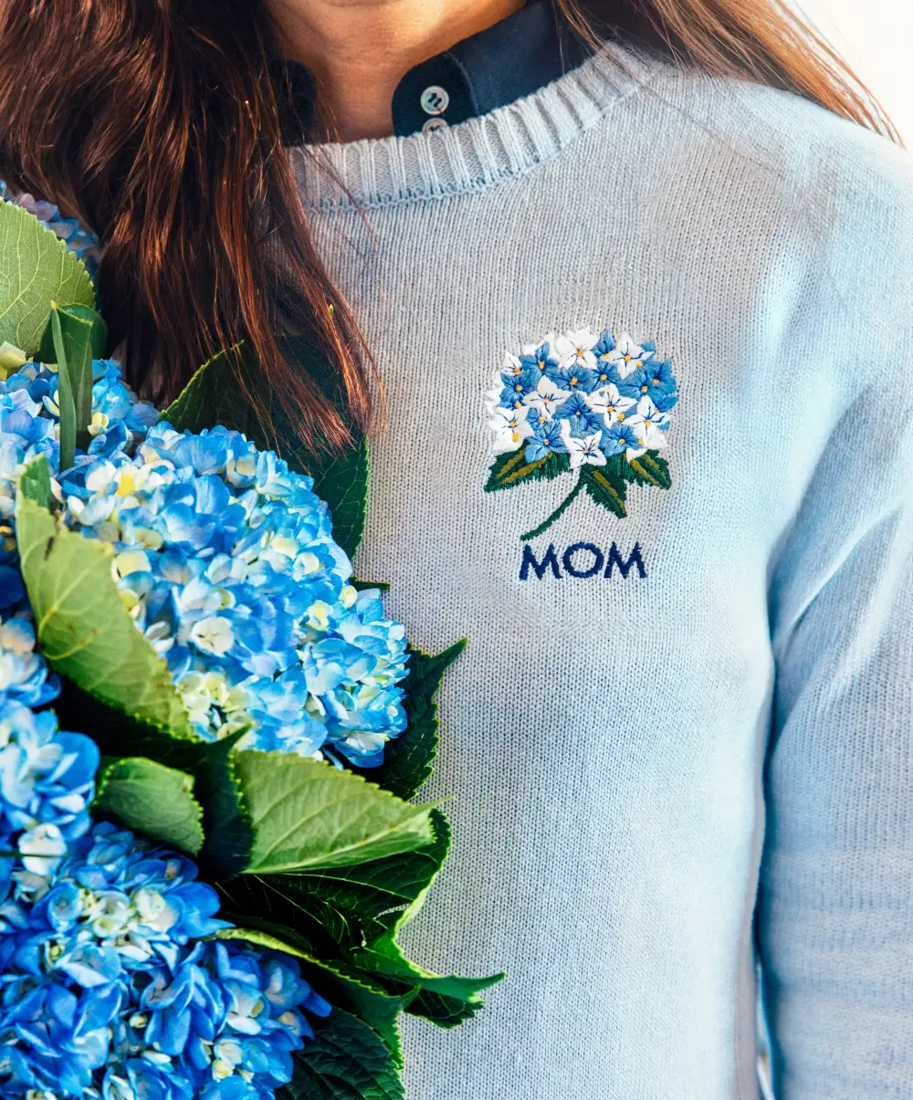 Hydrangea  Monogram Sweater