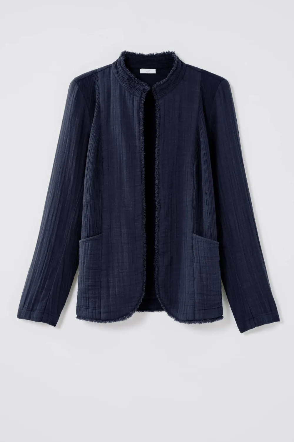 Cotton-Gauze Fringe Jacket