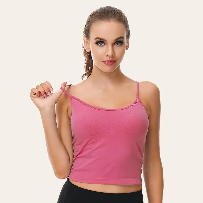 Women's Sport Camisole Removeble Pad Adjustable Strap Yoga Bra