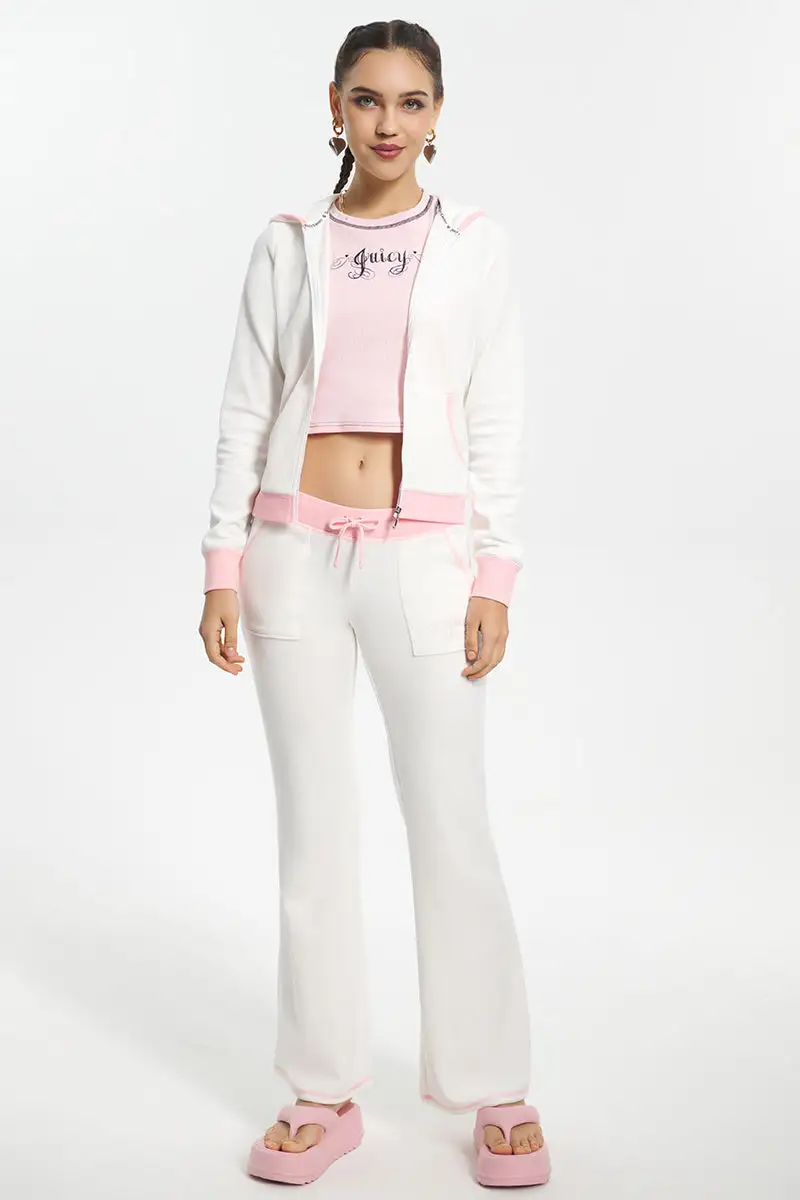 Sweetheart Cotton Velour Track Pants
