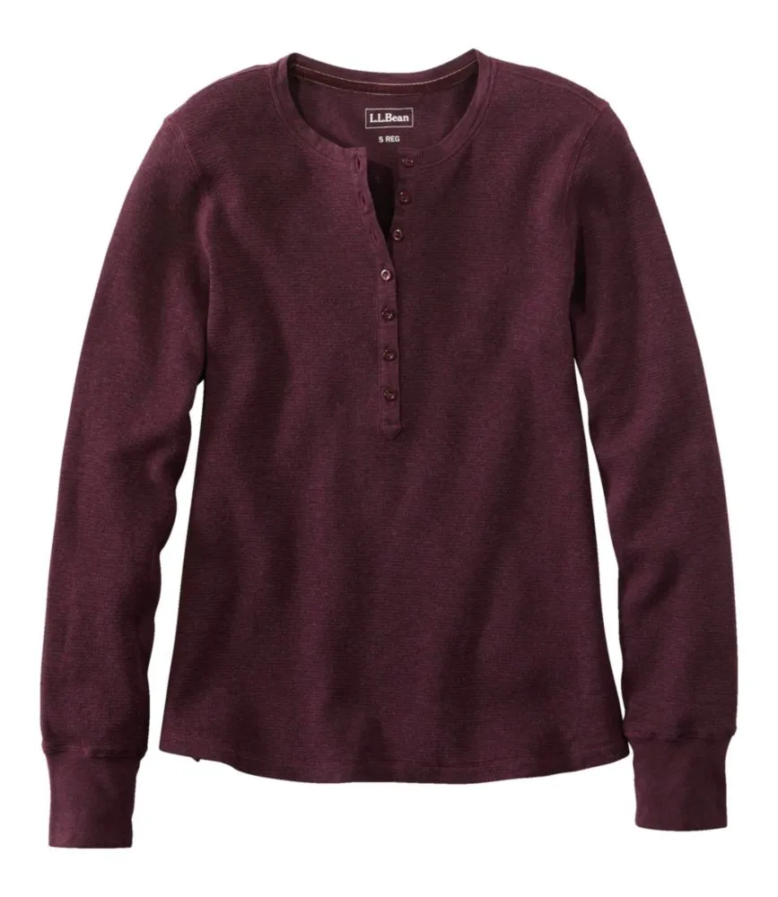 Women's Waffle-Knit Henley