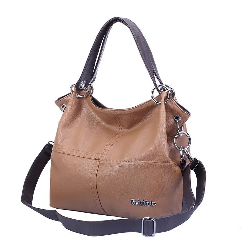 2021 new solid color stitching women's bag