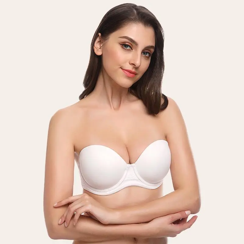 Full Figure Strapless Bra Multi-way Contour Bra T-Shirt Bra Molded Cup Plus Size