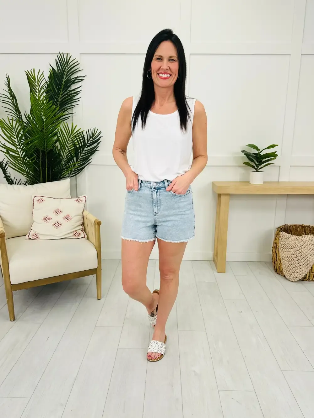 Judy Blue Summer State of Mind Relaxed Fit Shorts