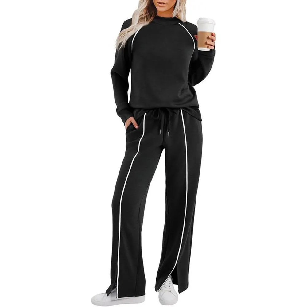 Women's 2 Piece Lounge Set  Wide Leg Pant Matching Sets