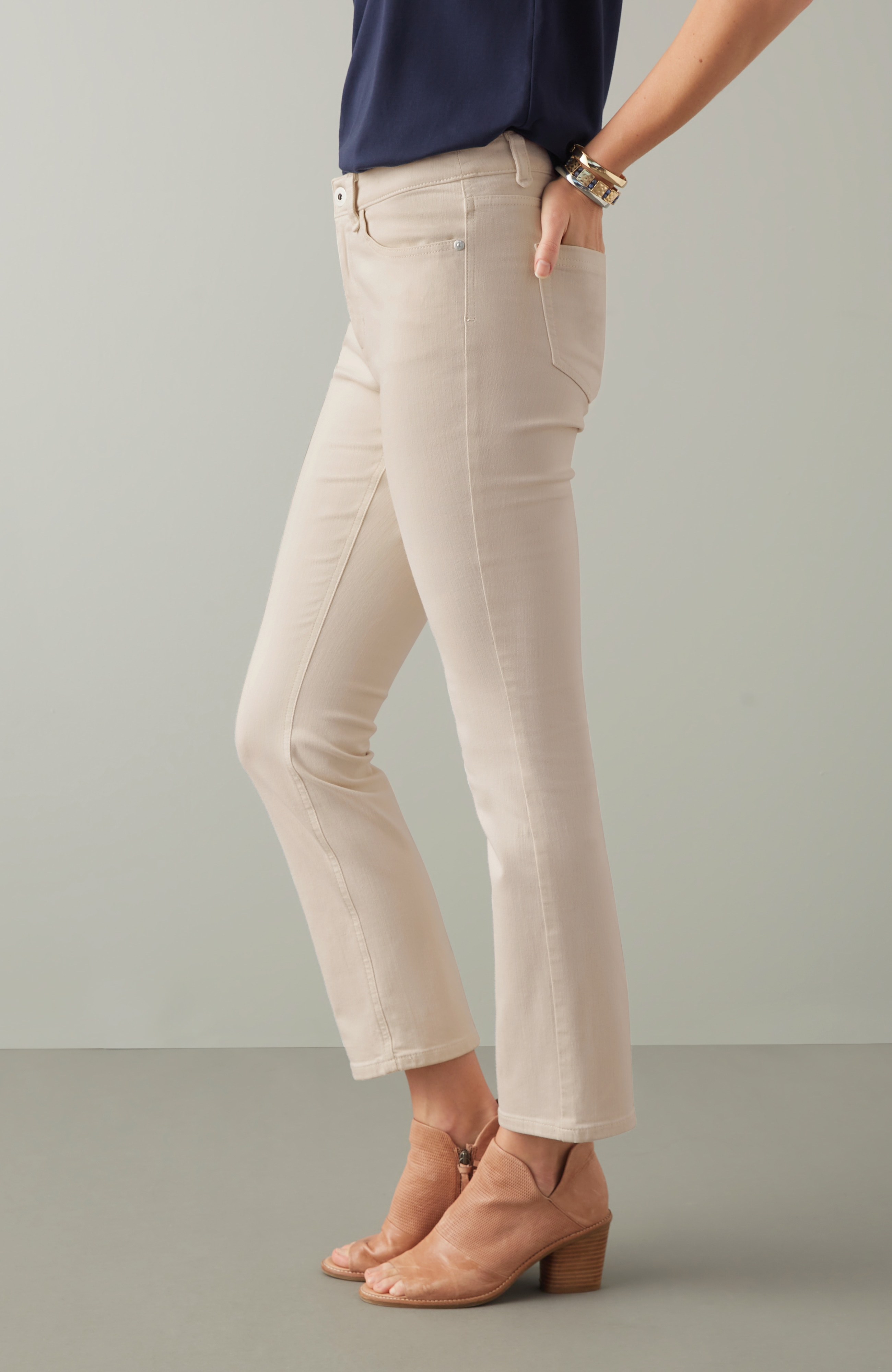 High-Rise Demi-Boot Ankle Jeans