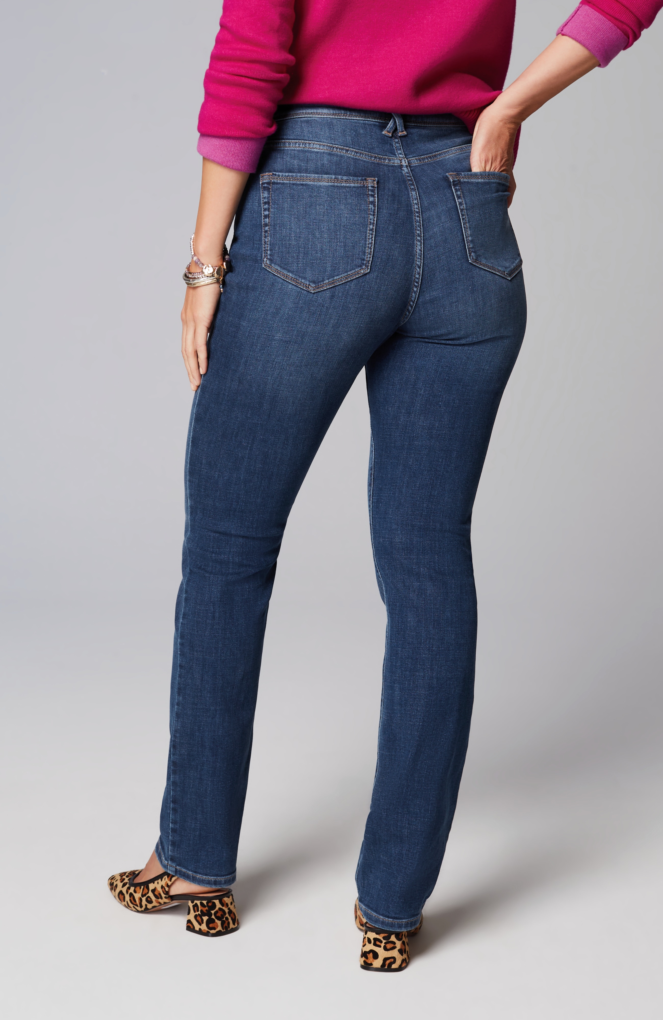 Curvy-Fit Straight-Leg Jeans