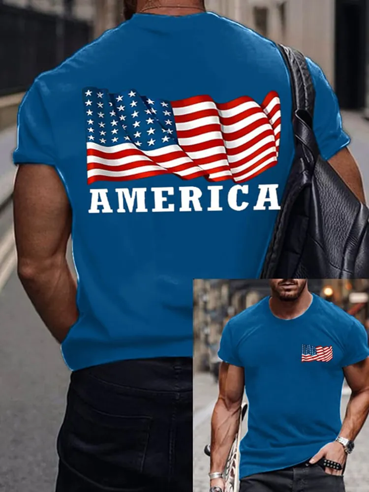 Men'S Shirt With National Flag Print T-Shirt