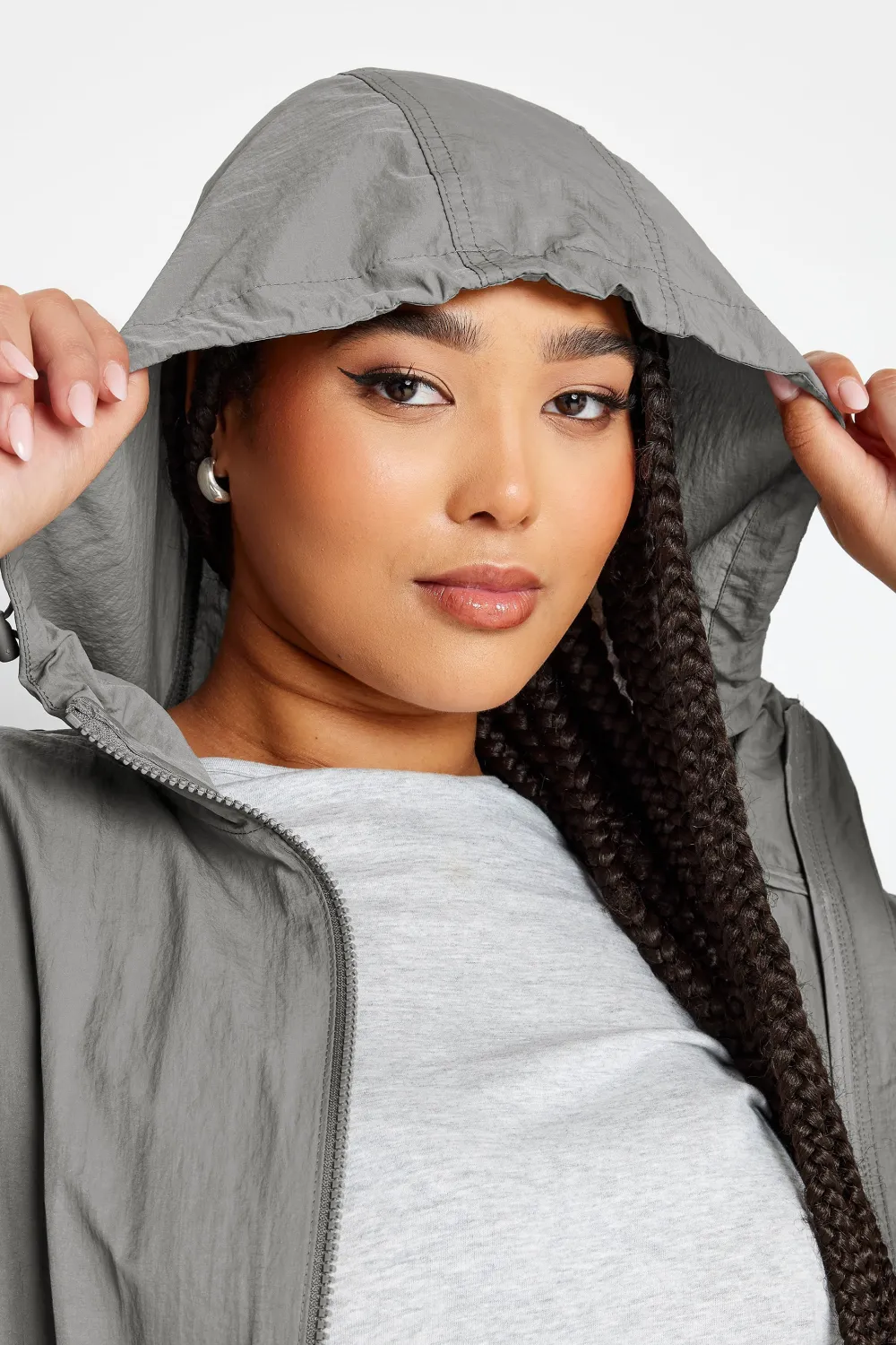 YOURS Curve Black Lightweight Longline Parka Jacket