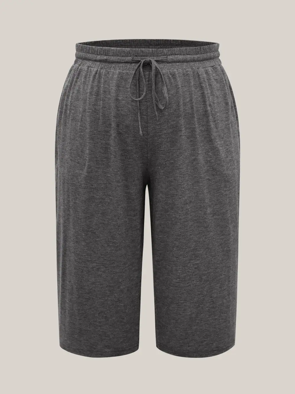 Mixed Color Knit Drawstring Loungewear Bottoms