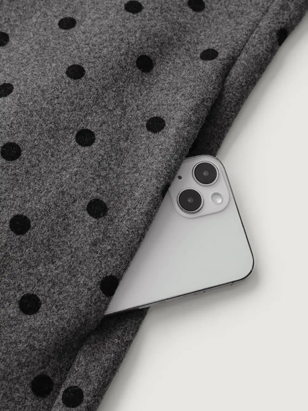 Polka-Dot Pockets Button Mini Dress