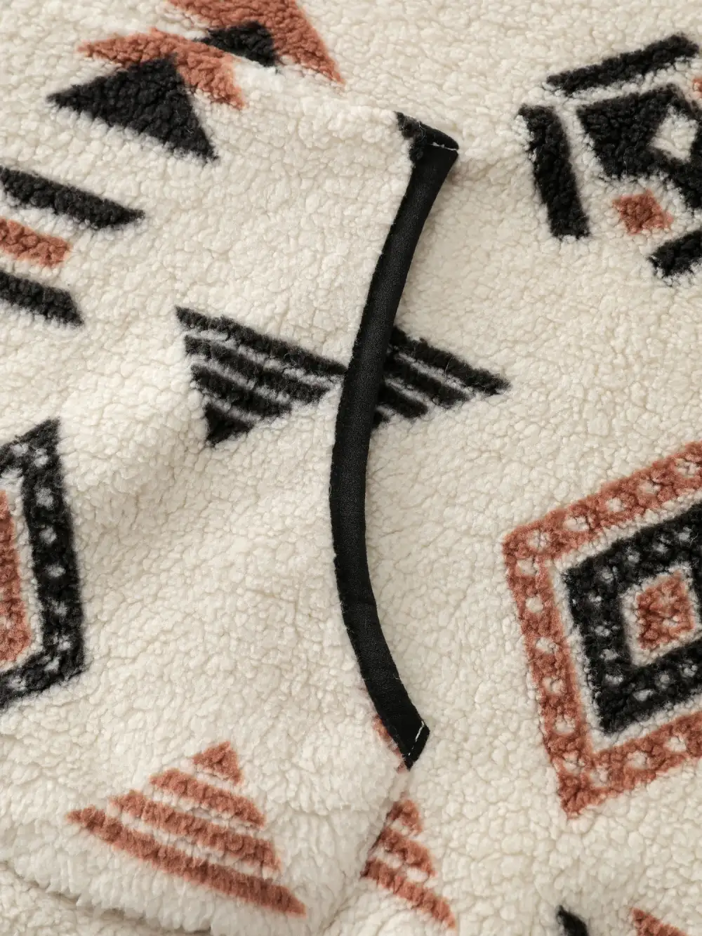 Fair Isle Fleece Zipper Sweatshirt